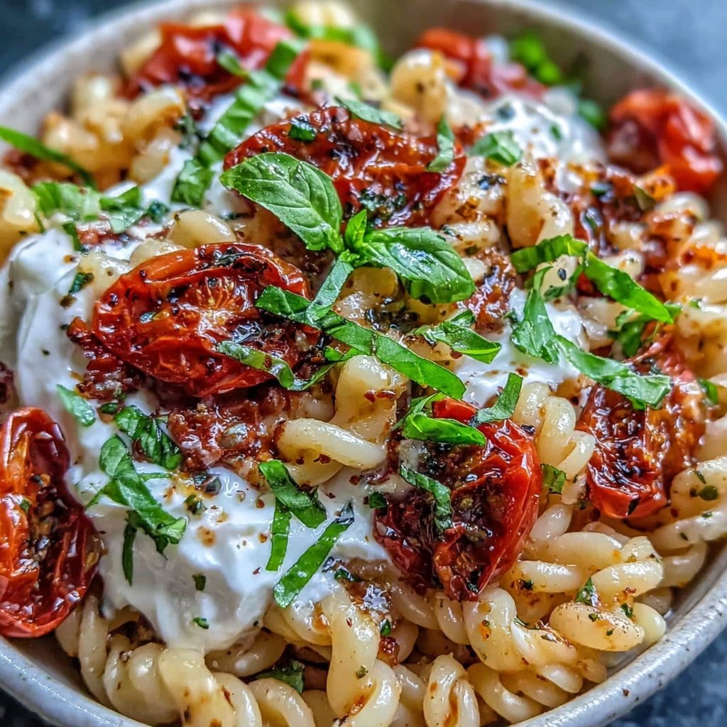 Easy Pasta With Roasted Tomato And Burrata