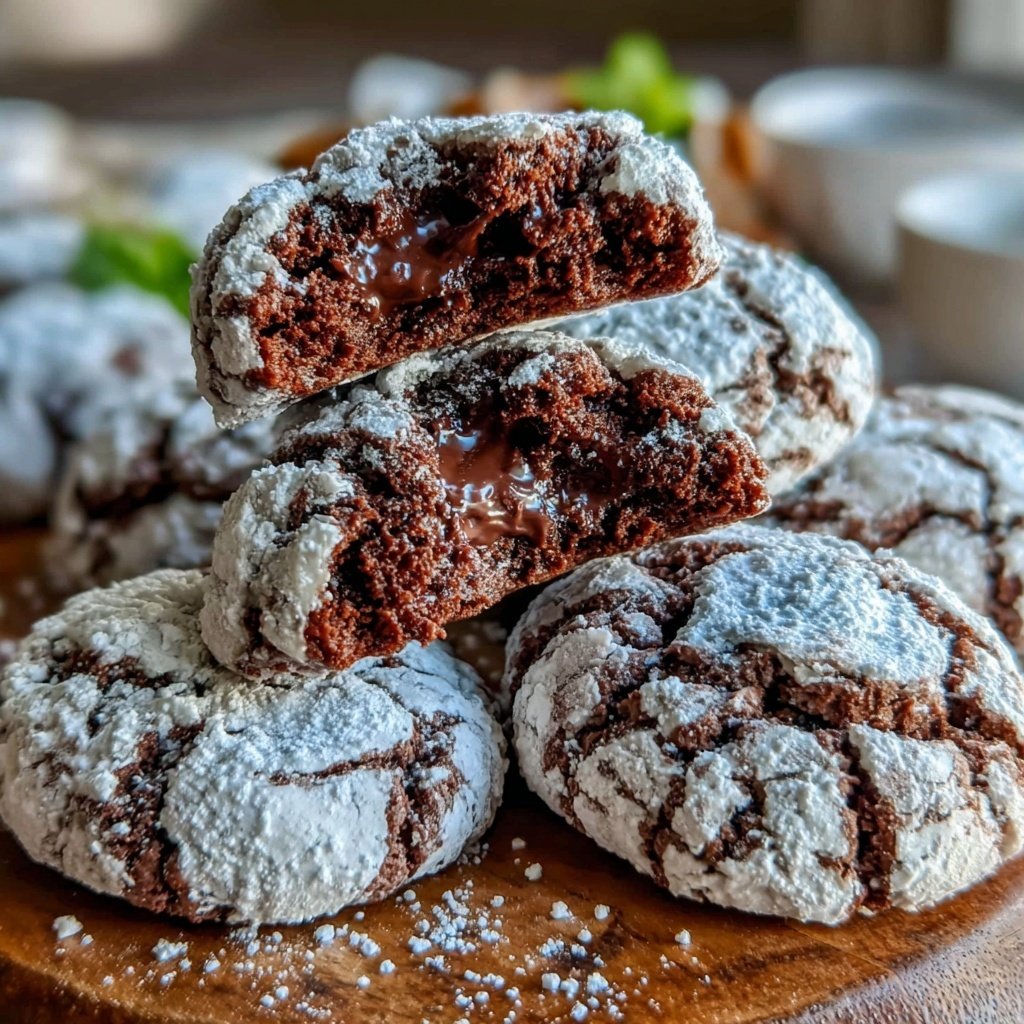 Brownie Mix Chocolate Crinkle Cookies