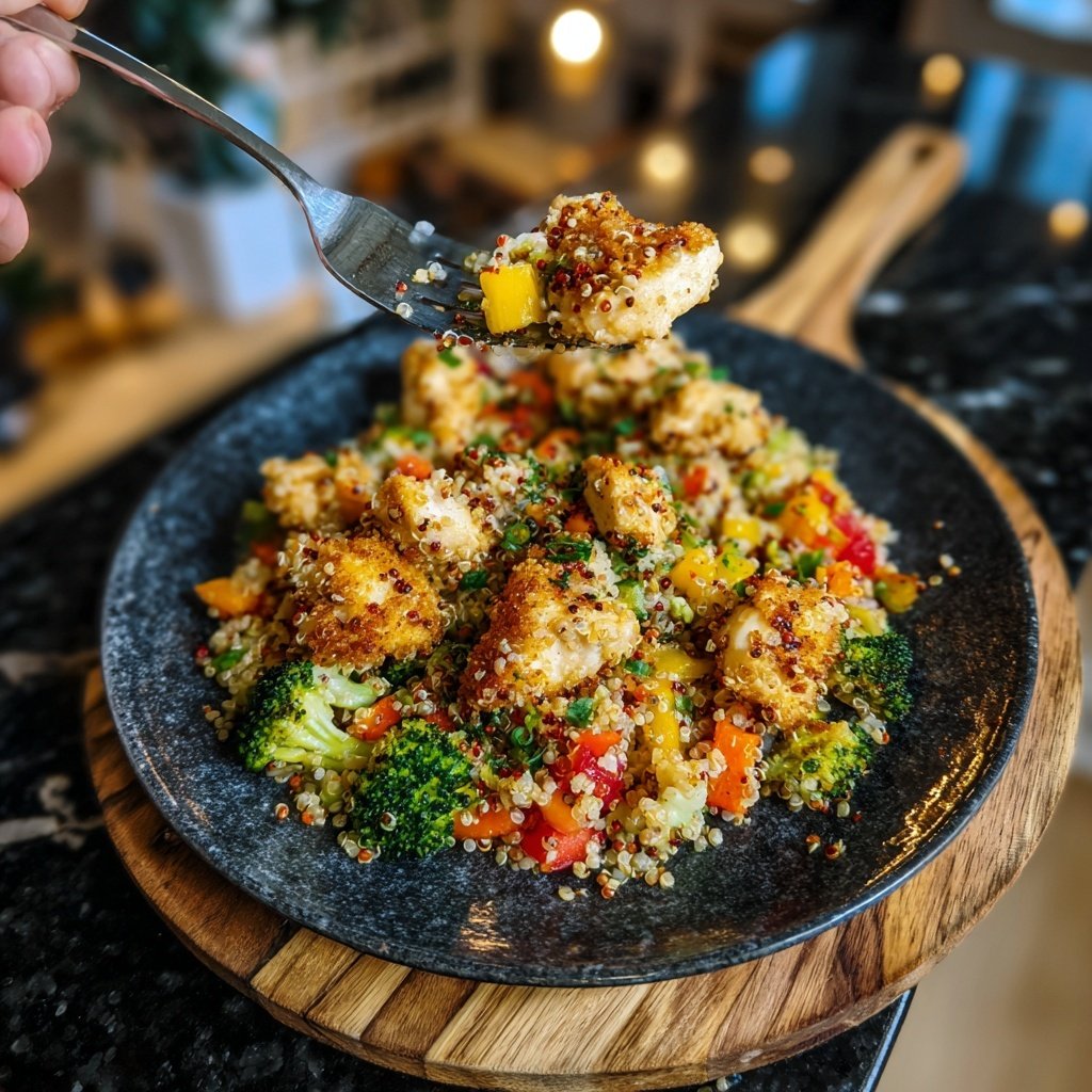 High Protein Chicken Quinoa Salad