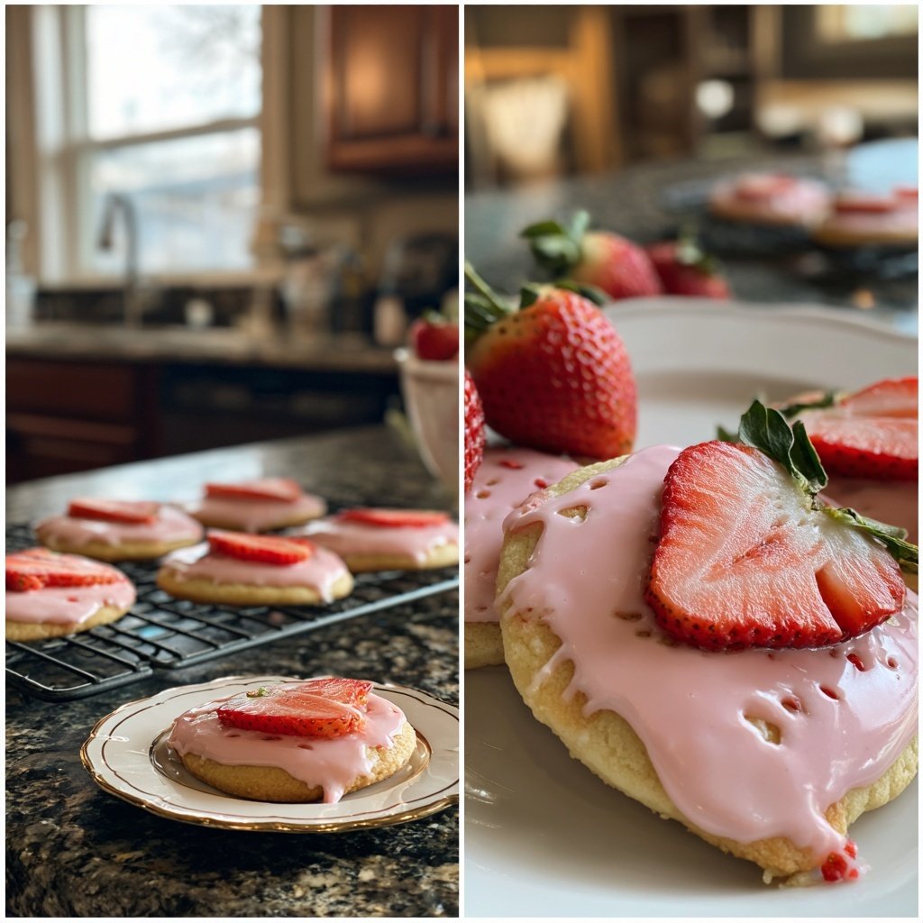 Spring Strawberry Sugar Cookies