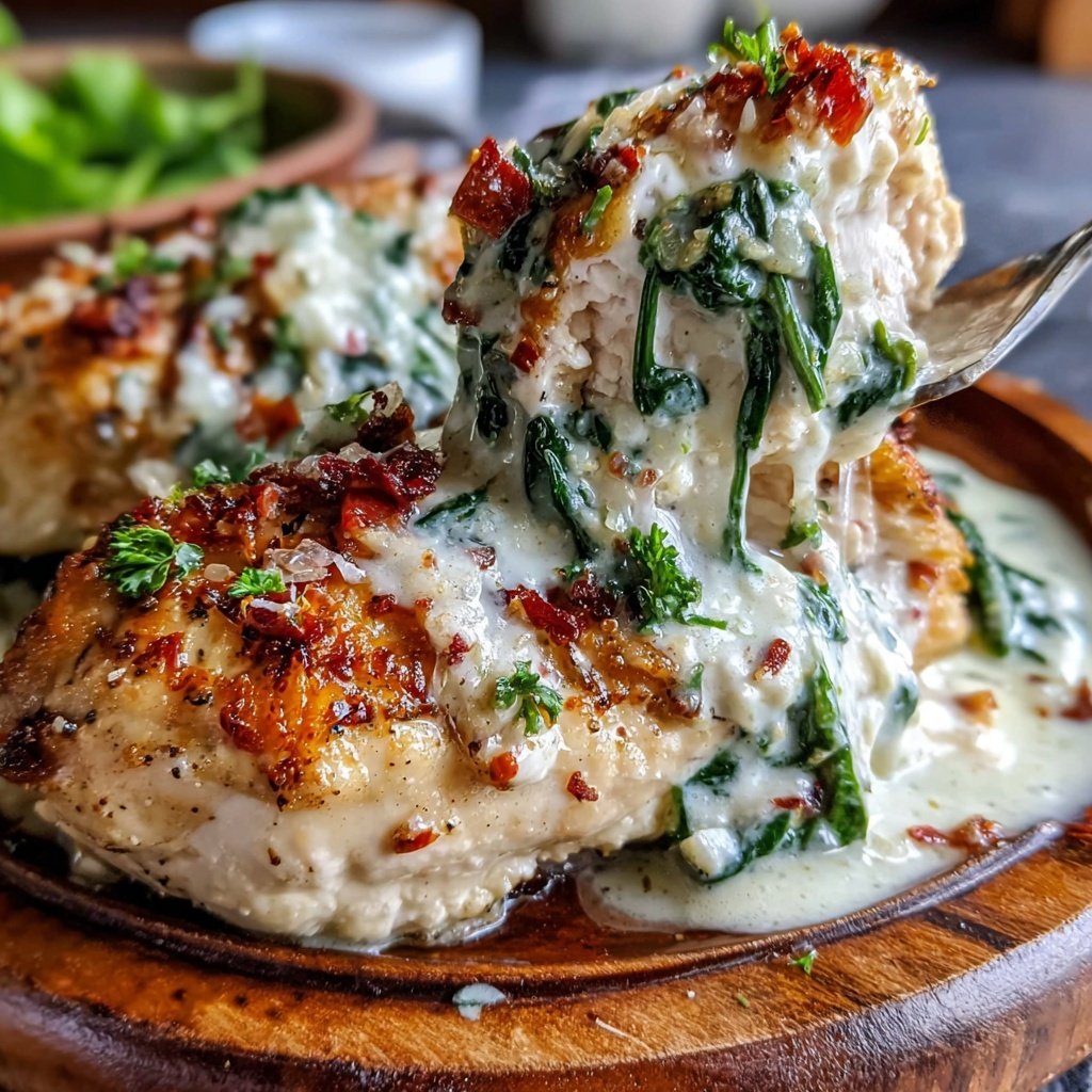 Creamy Lemon Garlic Chicken With Spinach