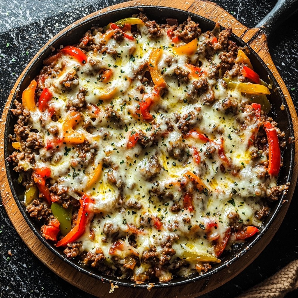 Ground Beef Skillet Italian Style