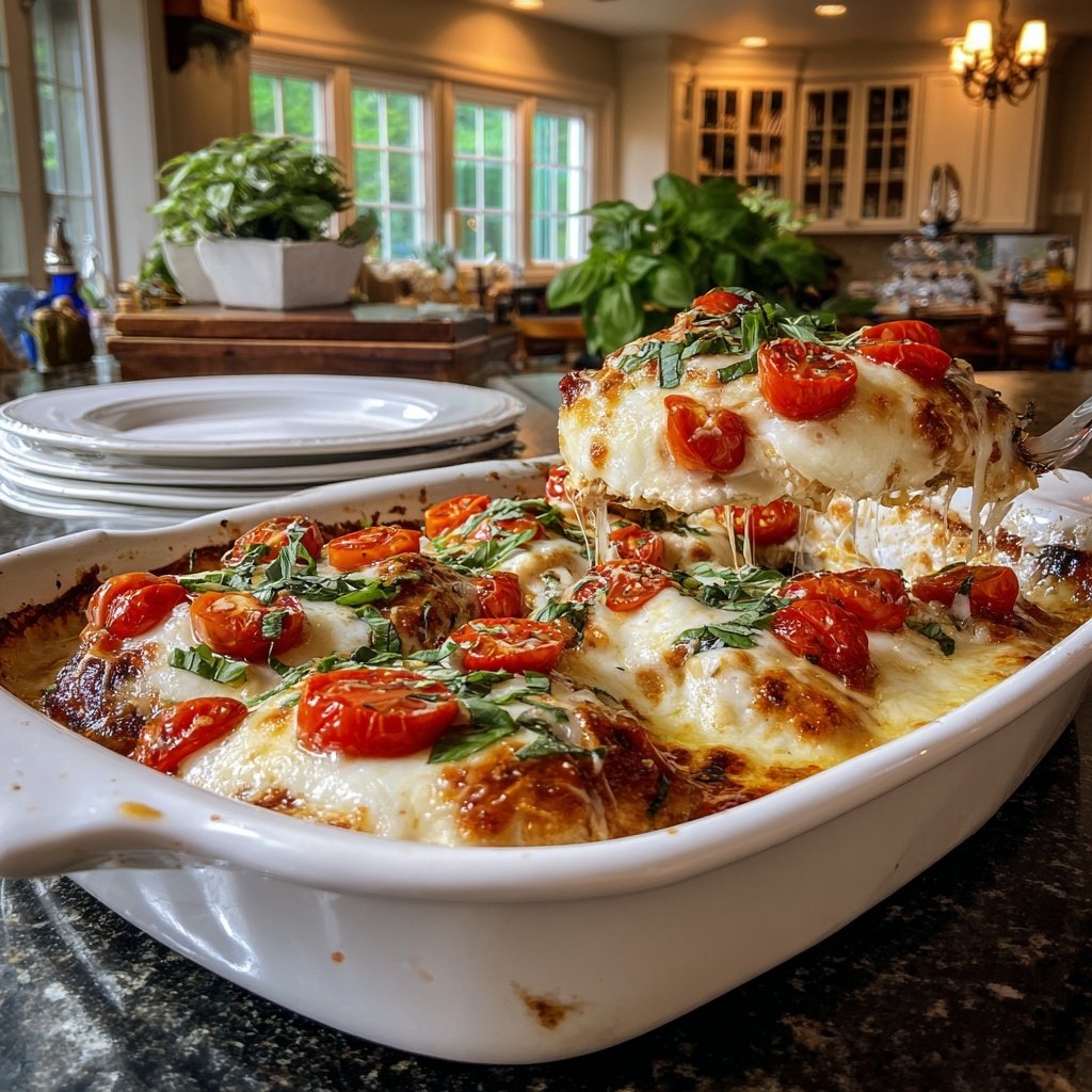 Healthy Chicken Caprese Bake