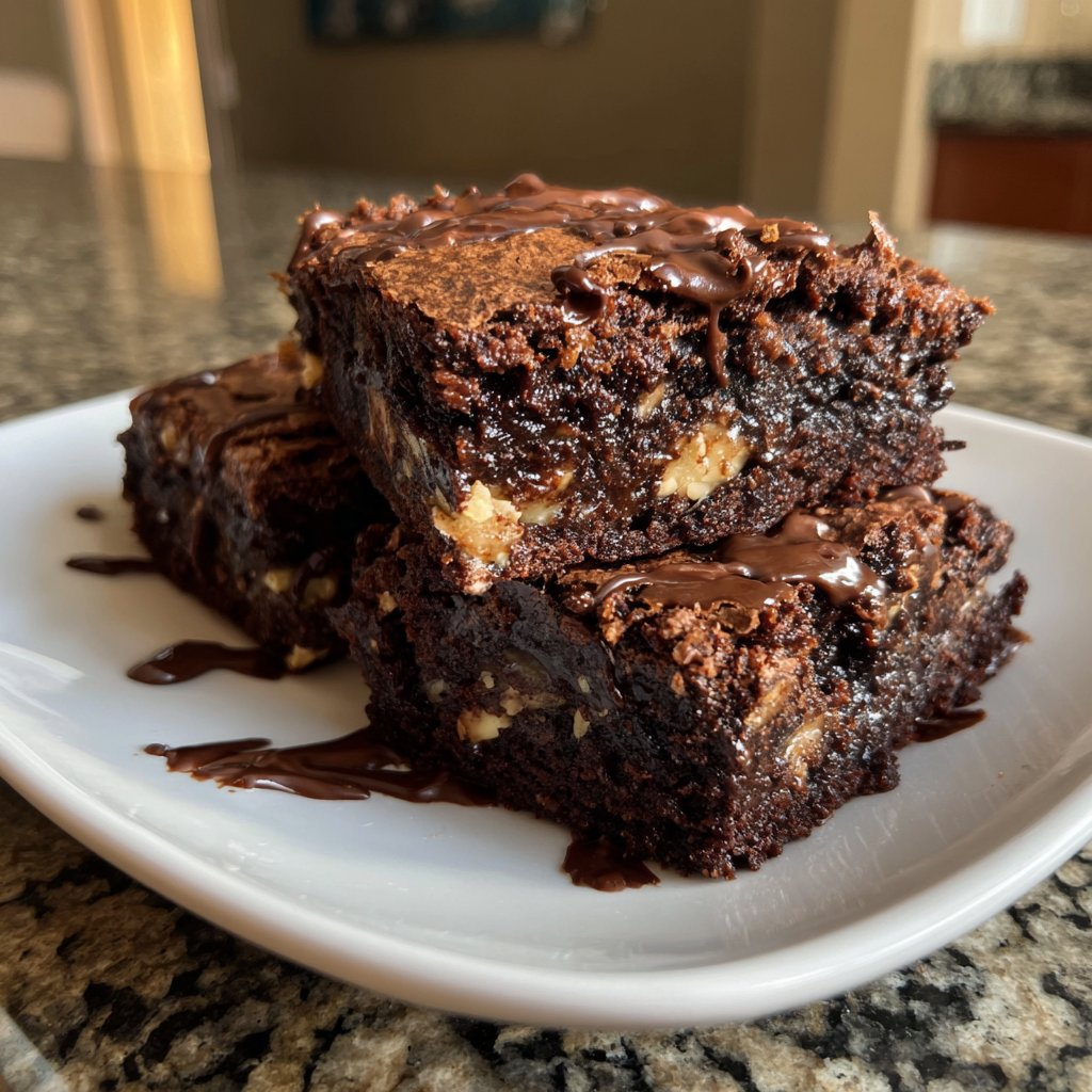 Cottage Cheese Brownies with Hazelnuts