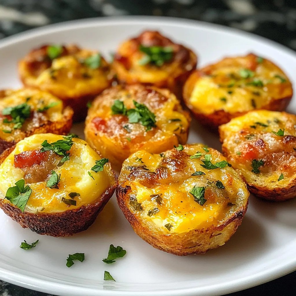 Easy Savory Sausage Egg Bites 🧀🥚