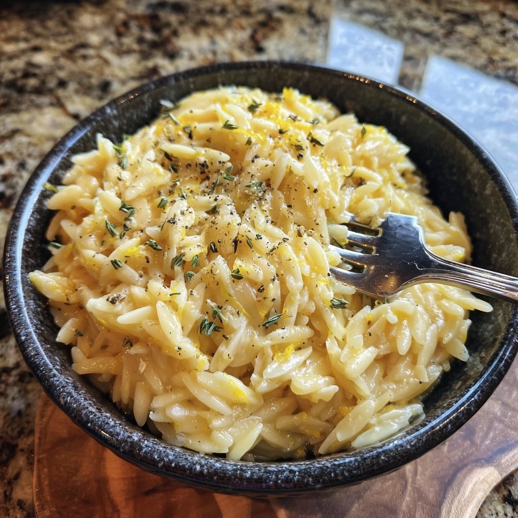 Romantic Lemon Butter Orzo