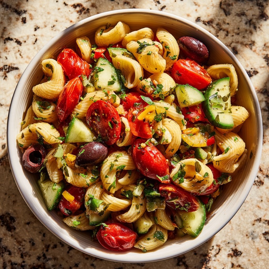 Easy Mediterranean Pasta Salad