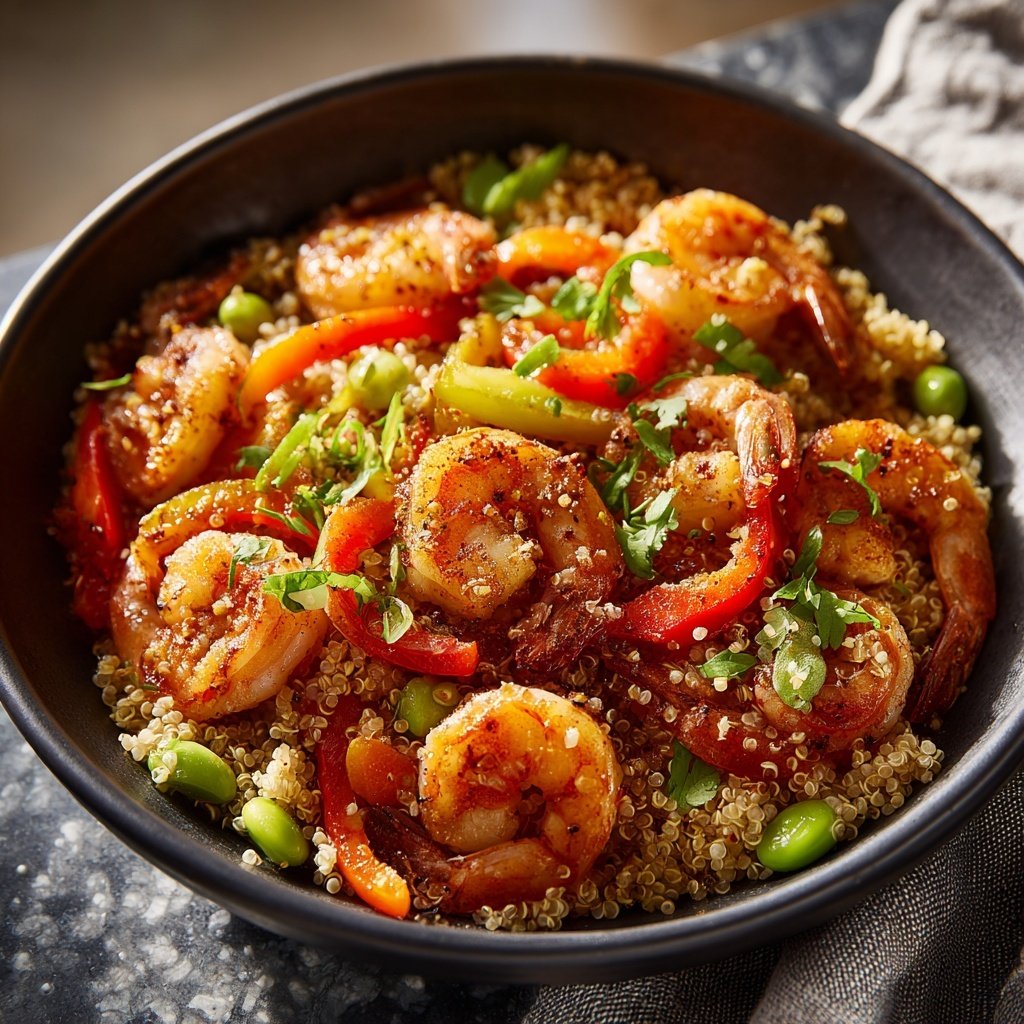 High Protein Shrimp Dinner Bowl