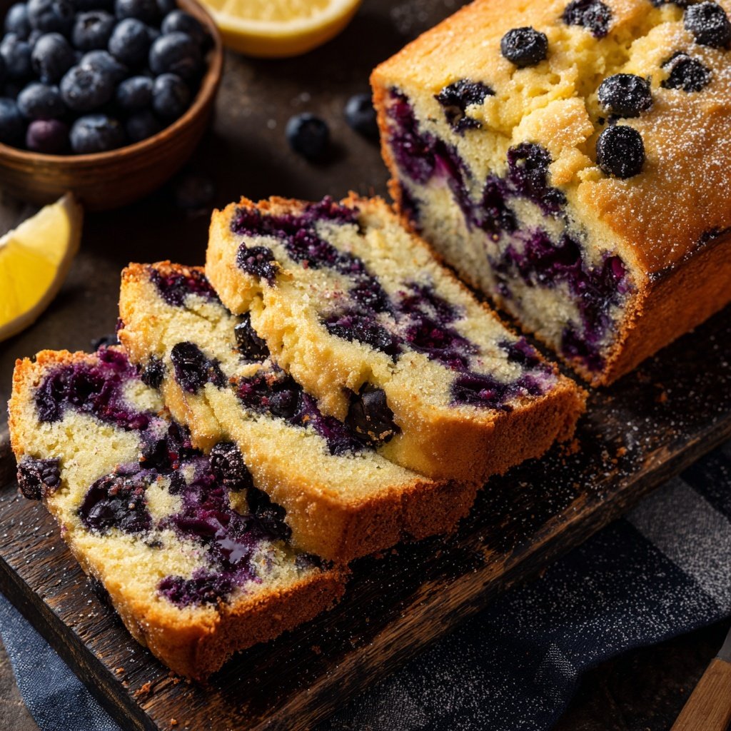 Baking & Desserts Lemon Blueberry Loaf Cake