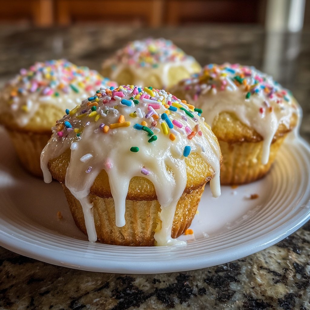 Classic Soft Vanilla Birthday Cupcakes